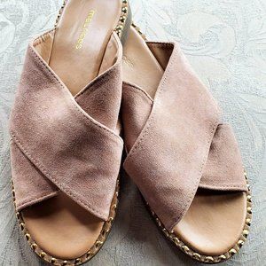 Blush Pink Suede Sandals